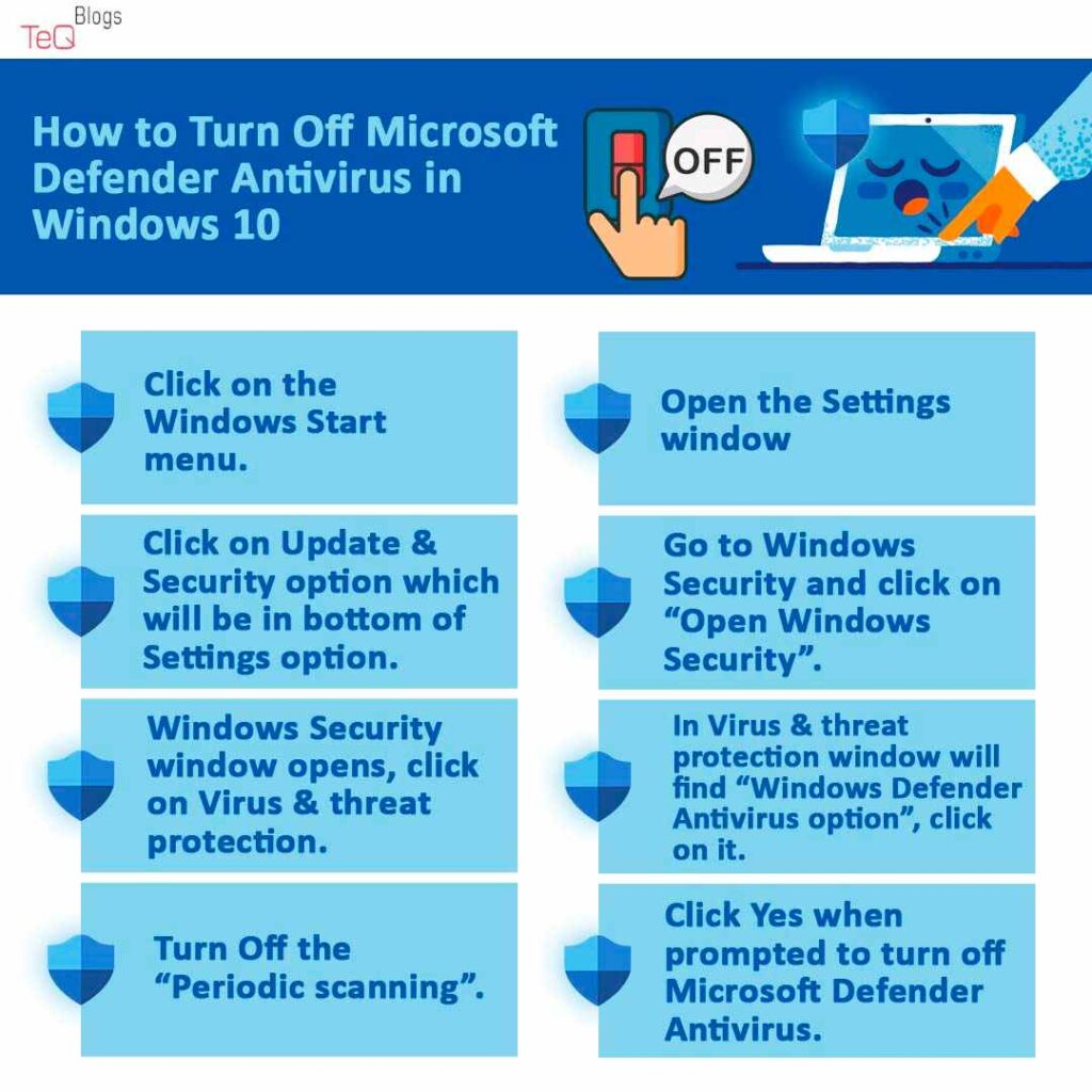 How to Turn On/Off, Disable/Enable Microsoft Defender Antivirus on Windows 10